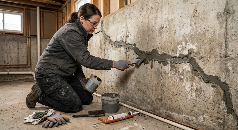 Cracked Basement Floor Repair in Mahoning County, OH