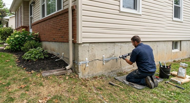 Cracked Foundation Repair in Campbell, OH