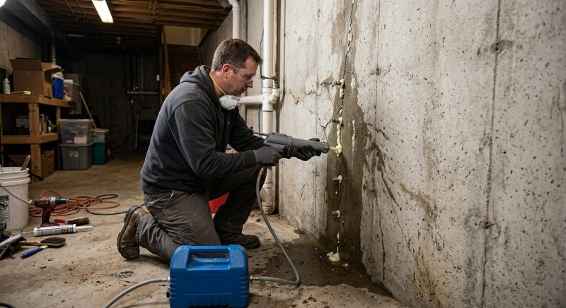 Cracked Foundation Repair in Cortland, OH
