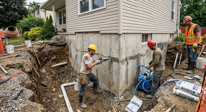 Cracked Foundation Repair in New Castle, PA