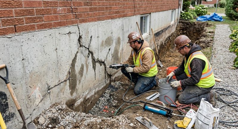 Cracked Foundation Repair in Warren, OH
