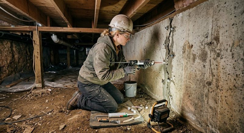 Crawlspace Foundation Repair in Brookfield, OH