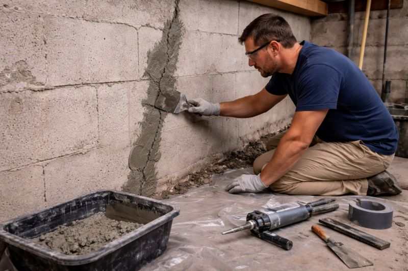 Foundation Crack Repair in Campbell, OH