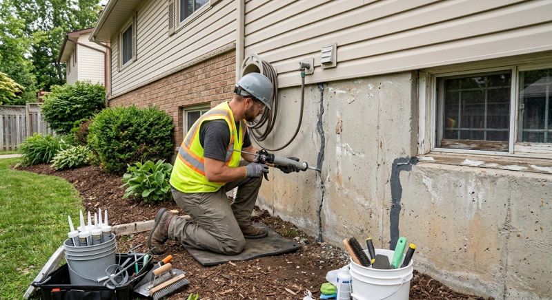 Foundation Crack Sealing in Mahoning County, OH