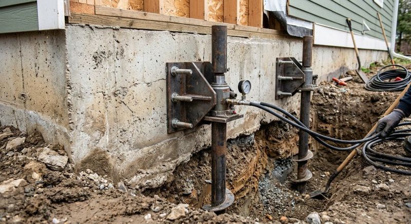 Foundation Pier Leveling in Mahoning County, OH