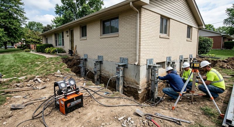 Foundation Pier Leveling in Mahoning County, OH