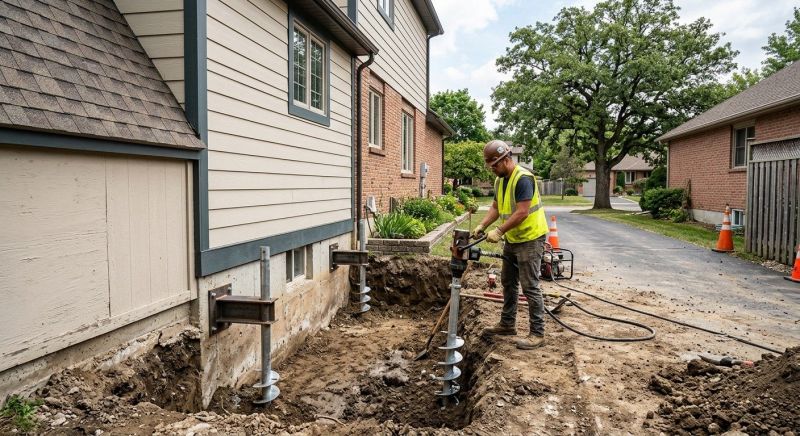 Helical Piers Installation in Mahoning County, OH