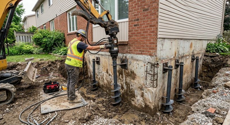 Helical Pile Installation in Mahoning County, OH