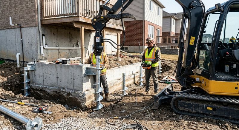 Helical Pile Installation in Mahoning County, OH