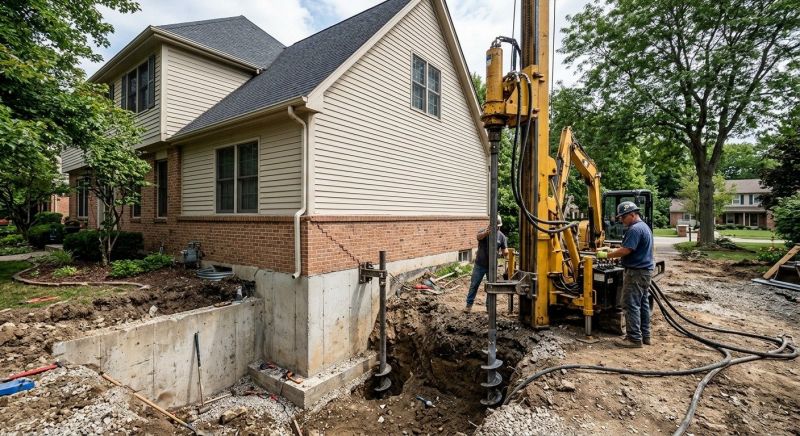 Helical Pile Installation in Mahoning County, OH