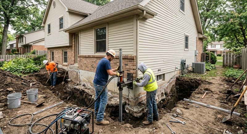 House Foundation Repair in Beloit, OH