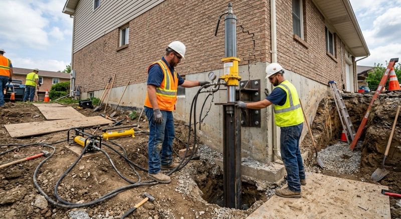 Settling Foundation Service in Struthers, OH