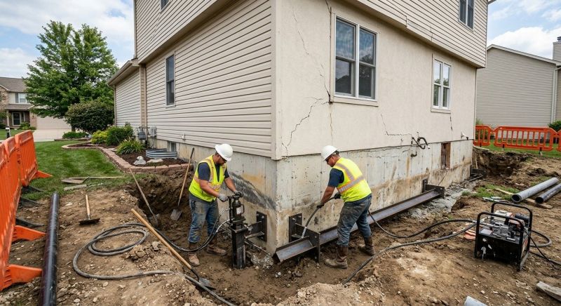 Sinking Foundation Repair in North Benton, OH