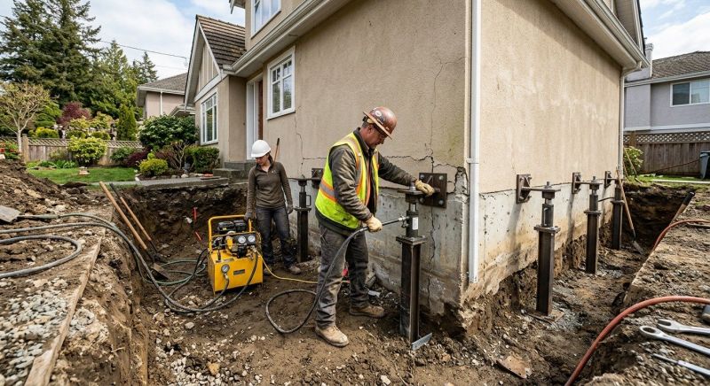 Sinking Foundation Repair in Trumbull County, OH